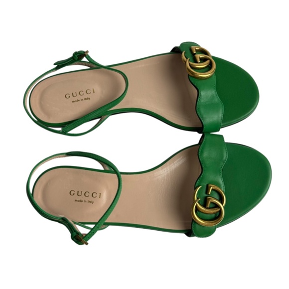 Authentic Gucci Sandals Shamarock Green Size 36 - Picture 4 of 9